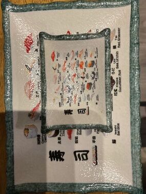 2 piece set Sushi plates